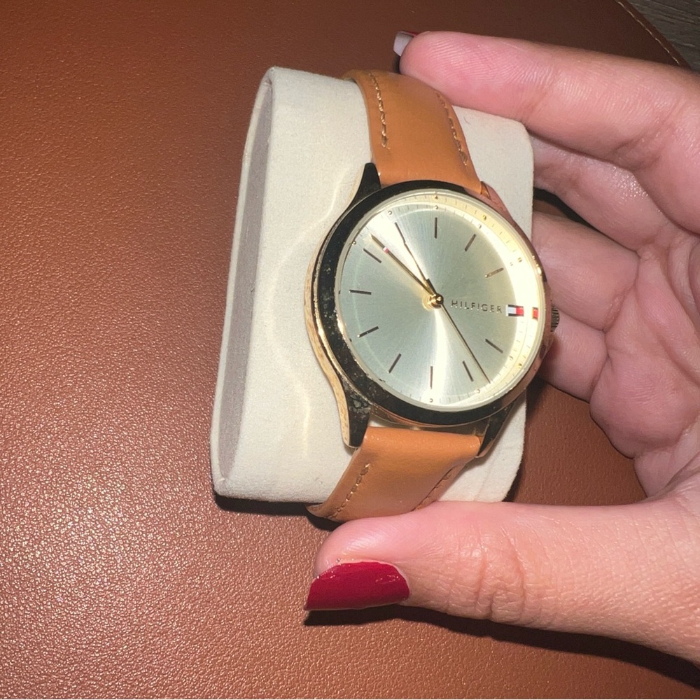 Tommy Hilfiger Brown Tan Leather Watch